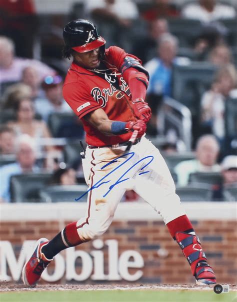 Ronald Acuna Jr Signed Braves X Photo Beckett Hologram