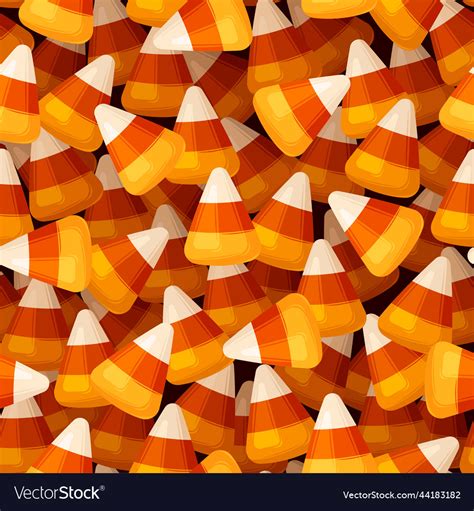 Halloween seamless pattern with candy corn Vector Image