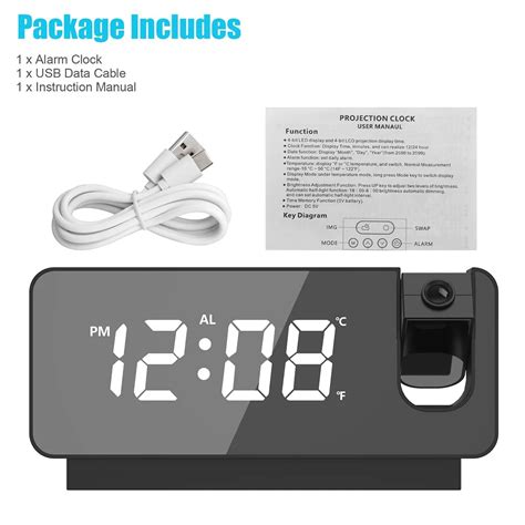 Led Digital Projection Alarm Clock Electronic Alarm Trendlypk