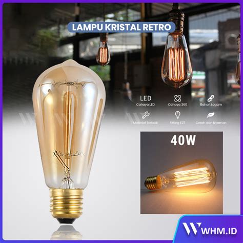jual lampu led ww filamen gstgt bohlam pijar kaca