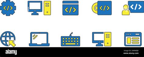 Computer Icon Collection Vector Stock Vector Image And Art Alamy