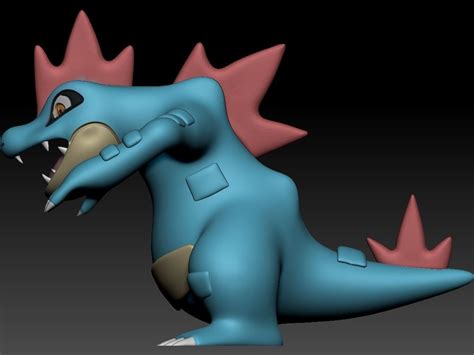Totodile Entire evolution line 3D model 3D printable | CGTrader