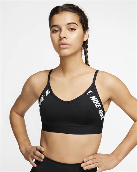 Nike Dri Fit Indy Womens Light Support Padded Logo Sports Bra Nike Be