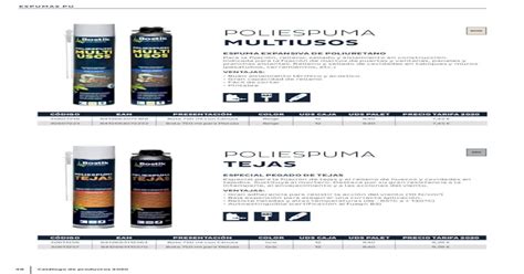 POLIESPUMA MULTIUSOS FERPROINMULTIUSOS POLIESPUMA TEJAS ESPUMA