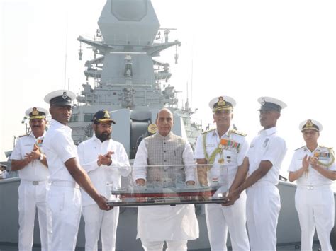 Raksha Mantri commissions stealth guided missile destroyer INS Imphal ...