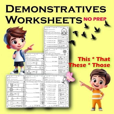 worksheets demonstratives activities grade
