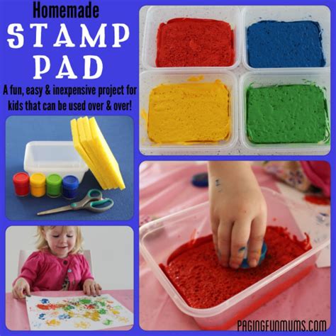 Homemade Stamp Pads for kids