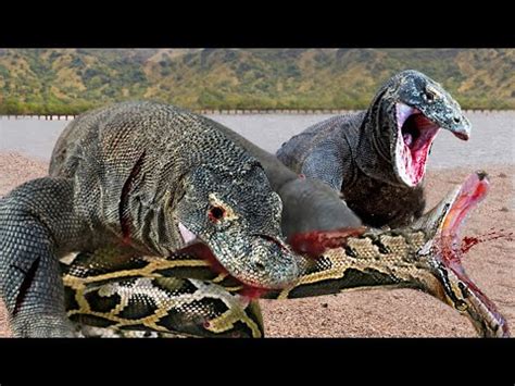 Komodo vs Python Survival Battle - Python Destroy Komodo Dragon | Who