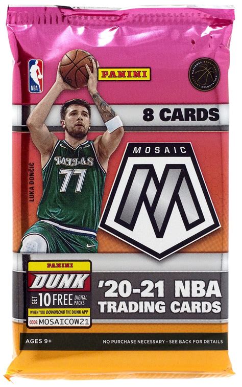 NBA Panini 2020-21 Prizm Mosaic Basketball Trading Card MEGA Box Pack ...