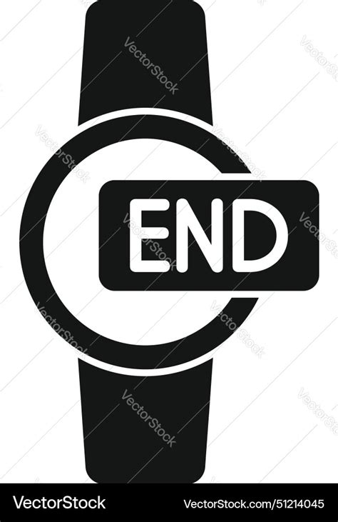 Hand Watch Duration End Time Icon Simple Vector Image