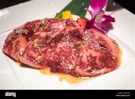 Freshness Japanese Wagyu Sirloin Meat Bbq Yakiniku Stock Photo Alamy
