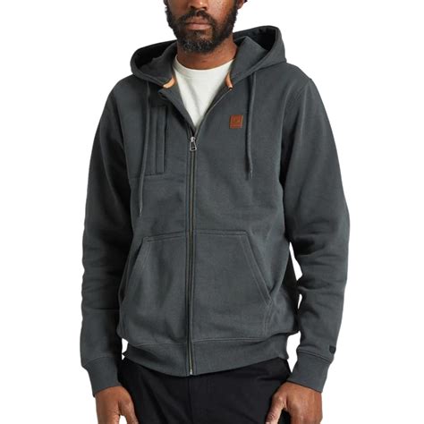 Brixton Builders Water Resistant Heavyweight Full Zip Hoodie