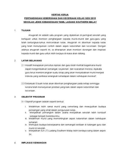 Kertas Kerja Program Keceriaan Sekolah Jacinto Bader