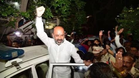 Telangana Bjp Chief Bandi Sanjay Released From Jail After Getting Bail