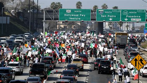 Thousands protest against Trump’s deportation plans in Los Angeles