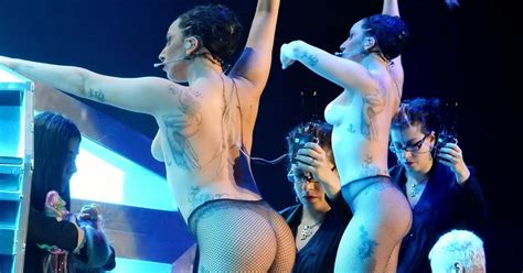 Lady Gaga Is Virtually Naked On Stage In Nothing But Fishnet Tights Who Needs Clothes