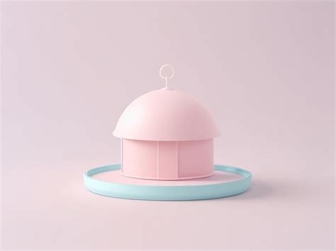 Premium Ai Image Elegant Reveal Minimal Opened Restaurant Cloche Isolated