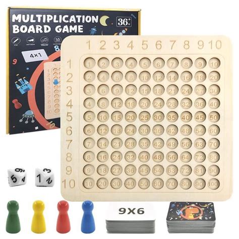 Planche De Multiplication Table De Multiplication En Bois Jeu