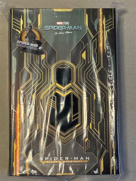 MISB Hot Toys Spider Man No Way Home Black Gold Spider Man MMS604
