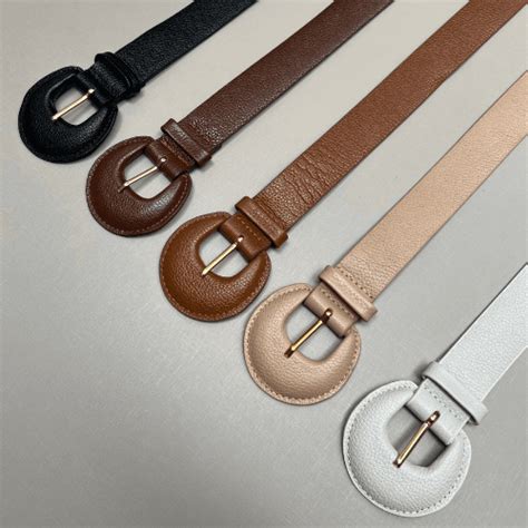 Cinto De Couro Fivela Meia Lua Nude Look My Bag