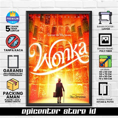 jual poster film wonka teaser frame shopee indonesia
