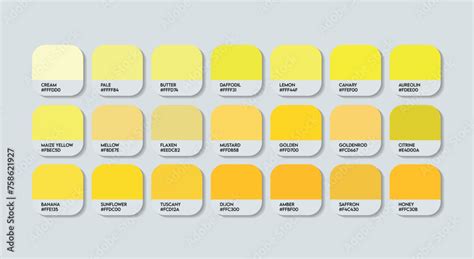yellow color palette yellow color guide  color names catalog