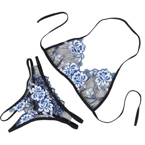 Sexy Hot Mesh Thin Flower Embroidery Bra Set Open Underwear Women Intimate Lingerie On Storenvy