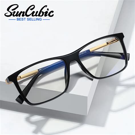 SunCubic gafas ópticas TR90 para hombre y mujer monturas rectangulares