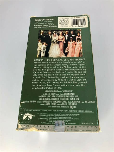 The Godfather Collection Vhs 1997 6 Tape Set Widescreen Vhs Tapes