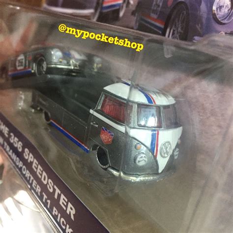 Hot Wheels PORSCHE 356 SPEEDSTER W VOLKSWAGEN TRANSPORTER T1 PICKUP HAULER 2018 Hotwheels Car