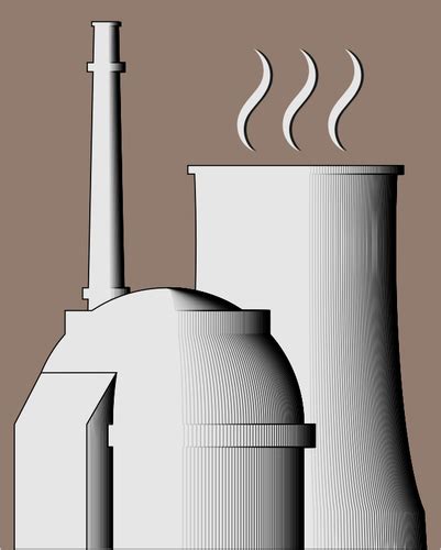 Simple Nuclear Power Plant Illustration Public Domain Vectors