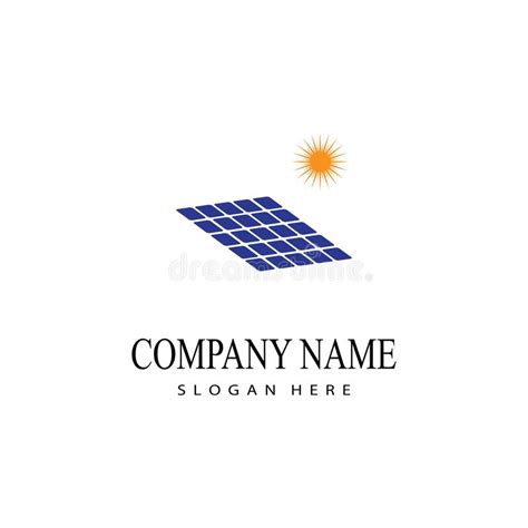 Solar Energy Logo Vector Template Stock Illustration Illustration Of