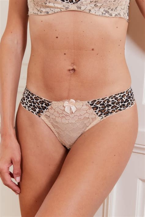 Ensemble Soutien Gorge String Audace Sai Nude Couleur Beige Taille B S B