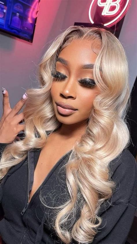 Ombre Blonde Wig Hairstyles Blonde Hair Black Girls Human Hair Wigs Blonde
