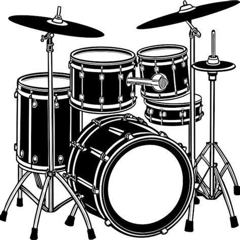 Drums Clipart Black And White