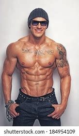 Portrait Naked Man T Shirt Stock Photo Shutterstock