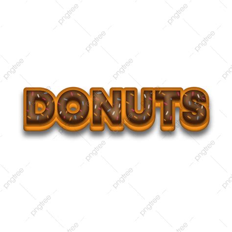 Donut Text Vector Design Images Donuts Text Art Editable Text 3d