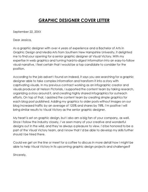 Graphic Designer Cover Letter Templates Writing Guide