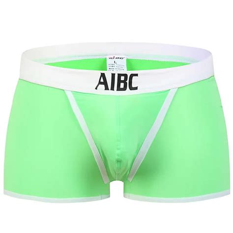 Novelty Men Sexy Bulge Penis Pouch Underwear Nylon Silk Boxer Underwear Gay Male Funny Shorts