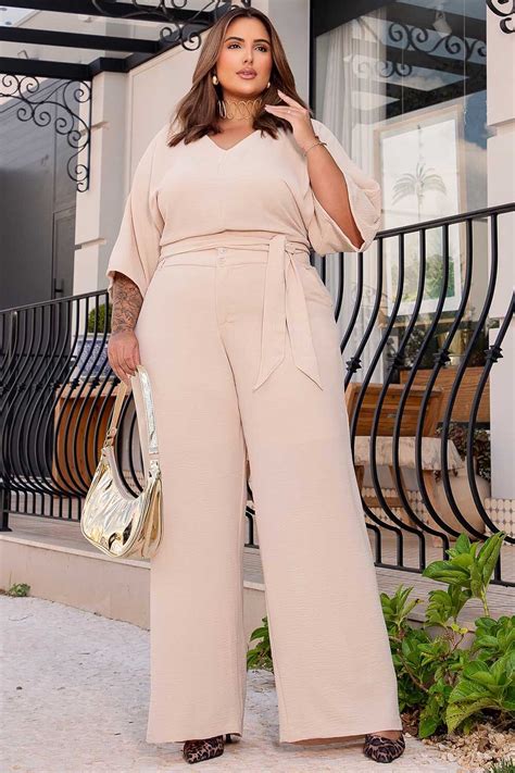 Conjunto Plus Size Deluxe Nude