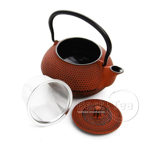 Чайник чугунный красный 200 мл в интернет-магазине BestTea.ru