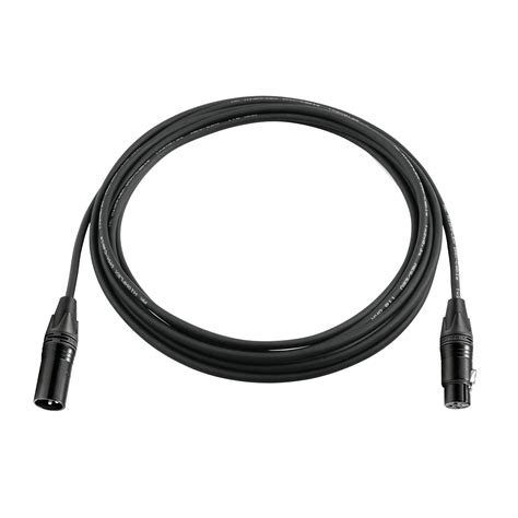 Psso Dmx Cable Xlr 3pin 3m Bk Neutrik Black Connectors Su