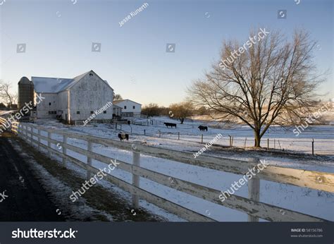 Winter Landscape On Amish Farm In Ohio. Stock Photo 58156786 : Shutterstock