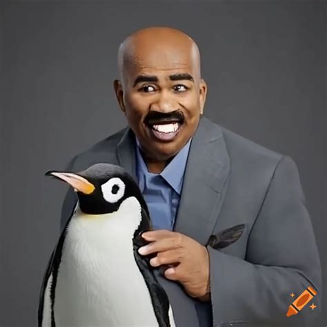 Steve harvey with penguins on Craiyon