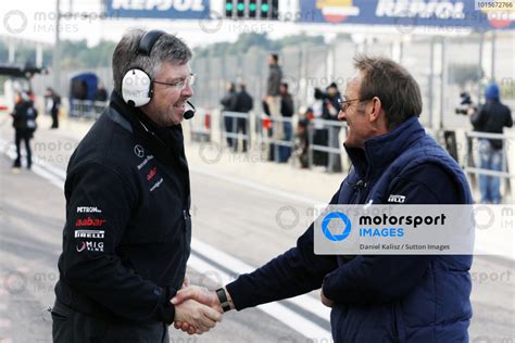 L To R Ross Brawn Gbr Mercedes Gp Team Principal With Dickie