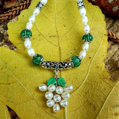 Колье из жемчуга и нефрита Гульдрун в интернет-магазине на Ярмарке ...