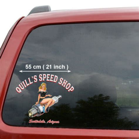 Personalized Pinup Girl Spark Plug Hot Rod Garage Decals For Cars Dingmun