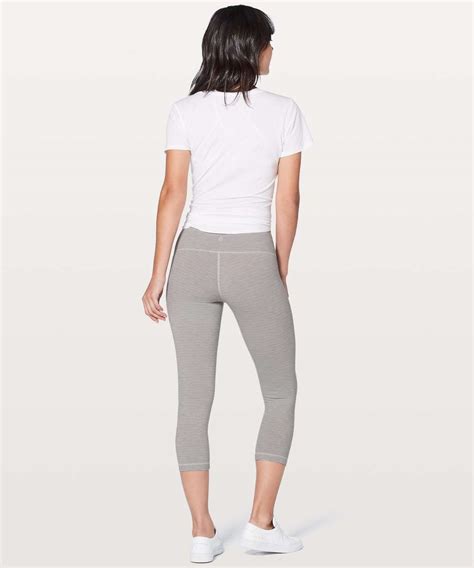 Lululemon Wunder Under Crop Iii Luon Pique Slate Silver Spoon