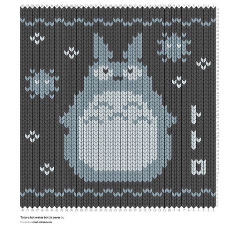 Totoro Hot Water Bottle Cover By CraftyLinguiste Chart Minder