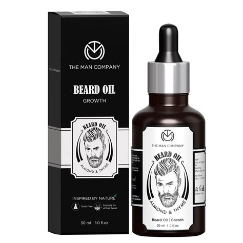 The Man Company Beard Oil For Growing Beard Faster With Almond Thyme